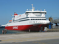 Unsere Fähre im Hafen von Zeebrügge