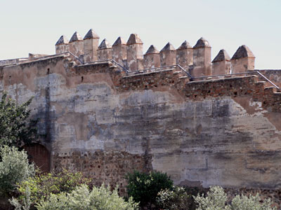 Málaga - Mauern des Castello Gilbrafaro